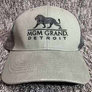 MGM Grand Detroit Hit Trucker Hat Mens OSFM‎ Gray Mesh Snapback Casino Souvenir